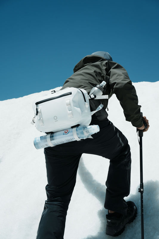 Seamless Waistpack - "Glacier White" with Double sided TPU