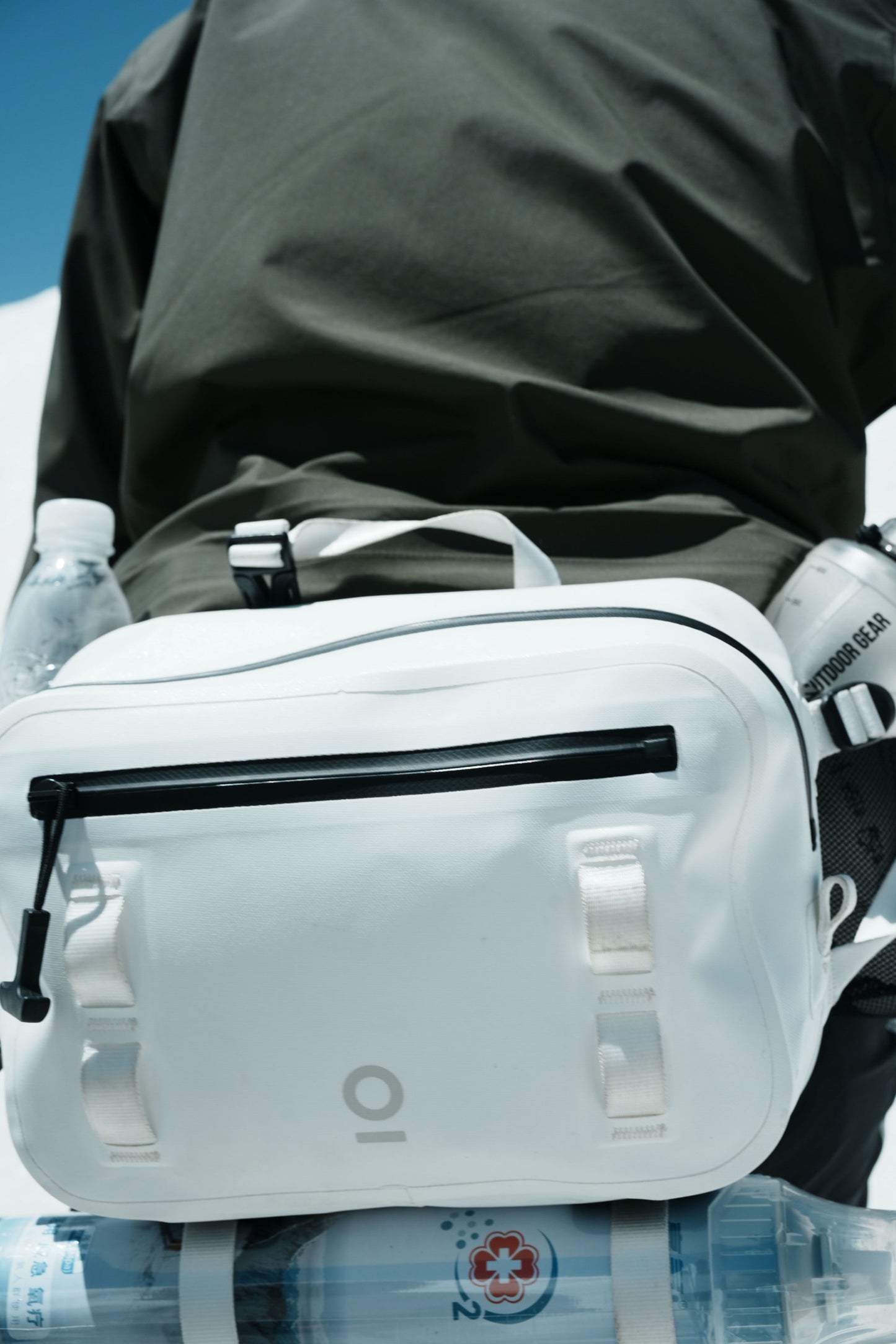 Seamless Waistpack - "Glacier White" with Double sided TPU