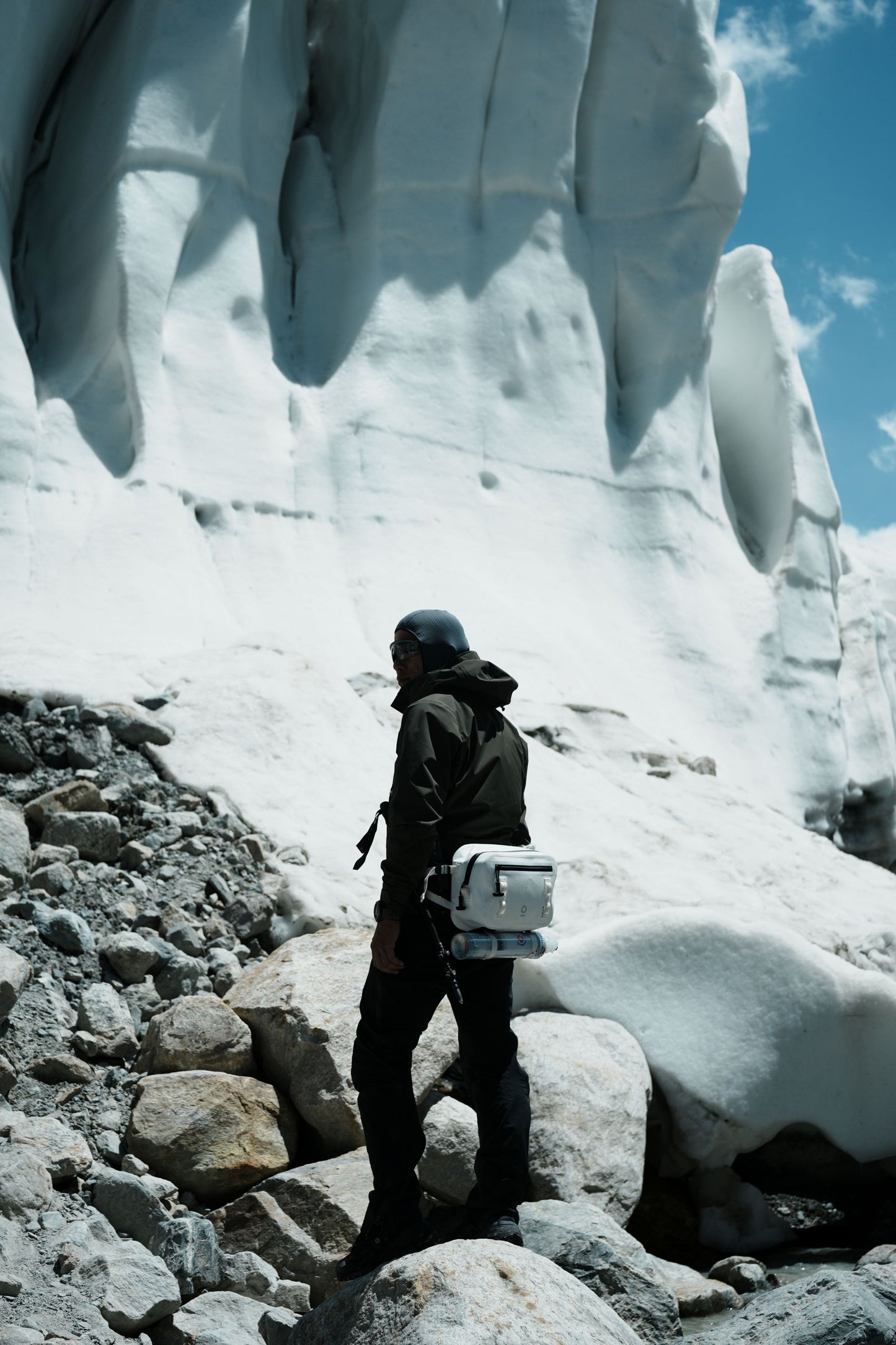 Seamless Waistpack - "Glacier White" with Double sided TPU