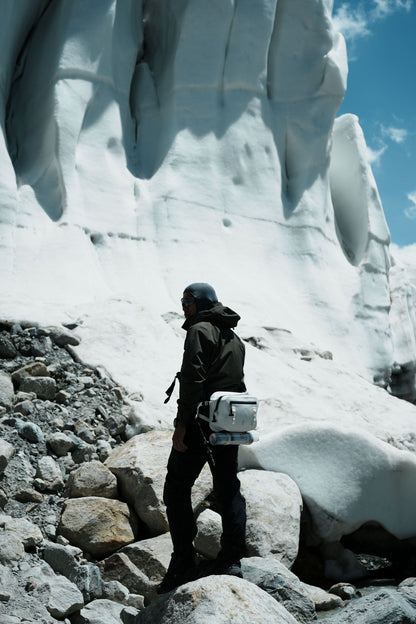 Seamless Waistpack - "Glacier White" with Double sided TPU